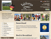 Tablet Screenshot of bedandbreakfastsauerland.com